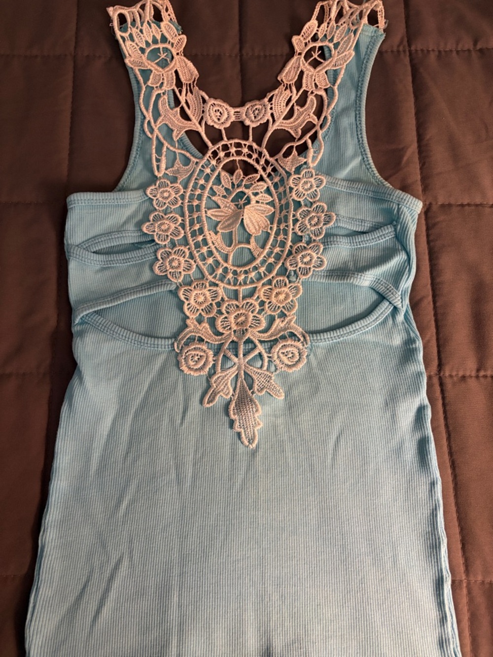 Lace Back Tank Top